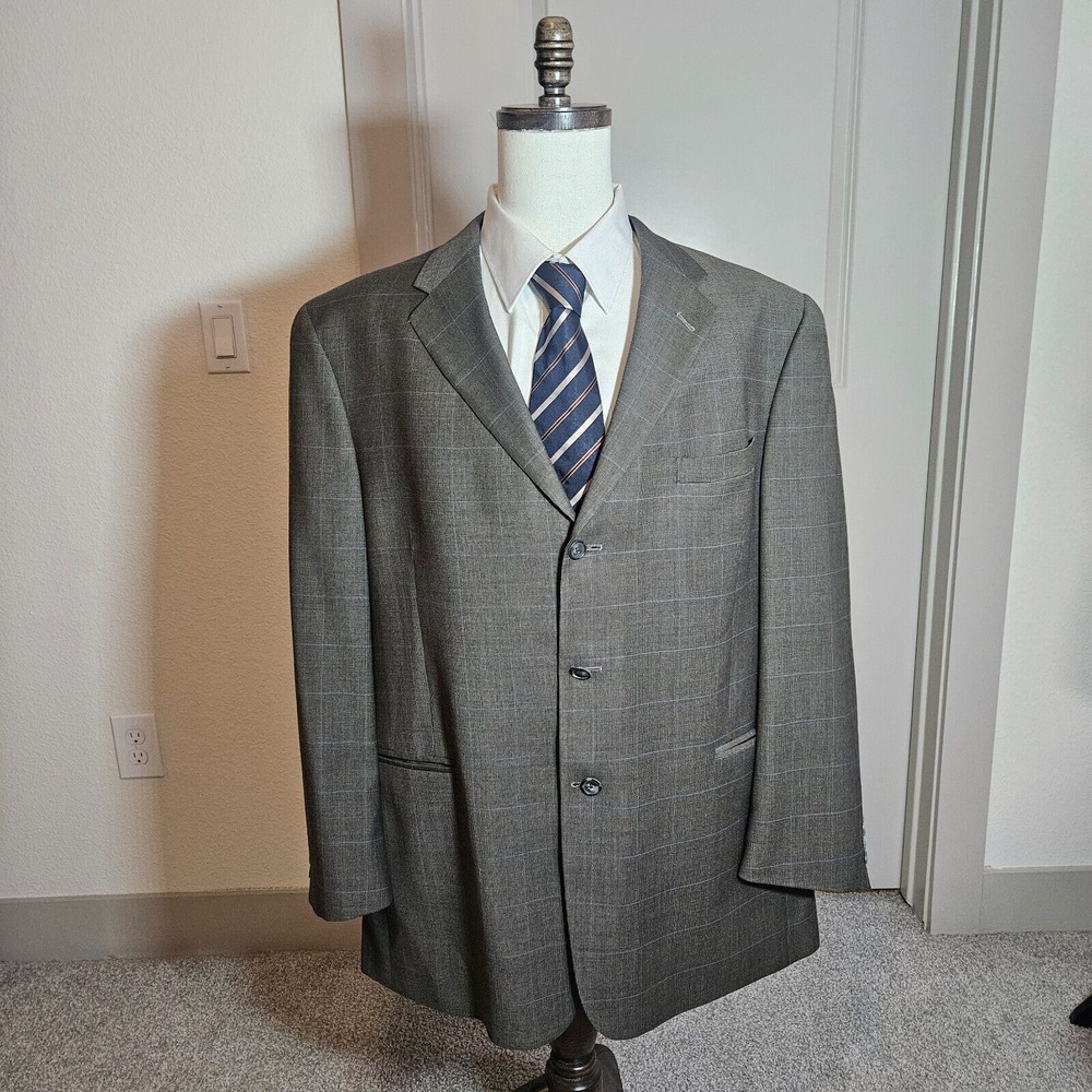 Tommy Hilfiger Sport Coat‎ Blazer Men 48L Wool Worsted Textured Pebble